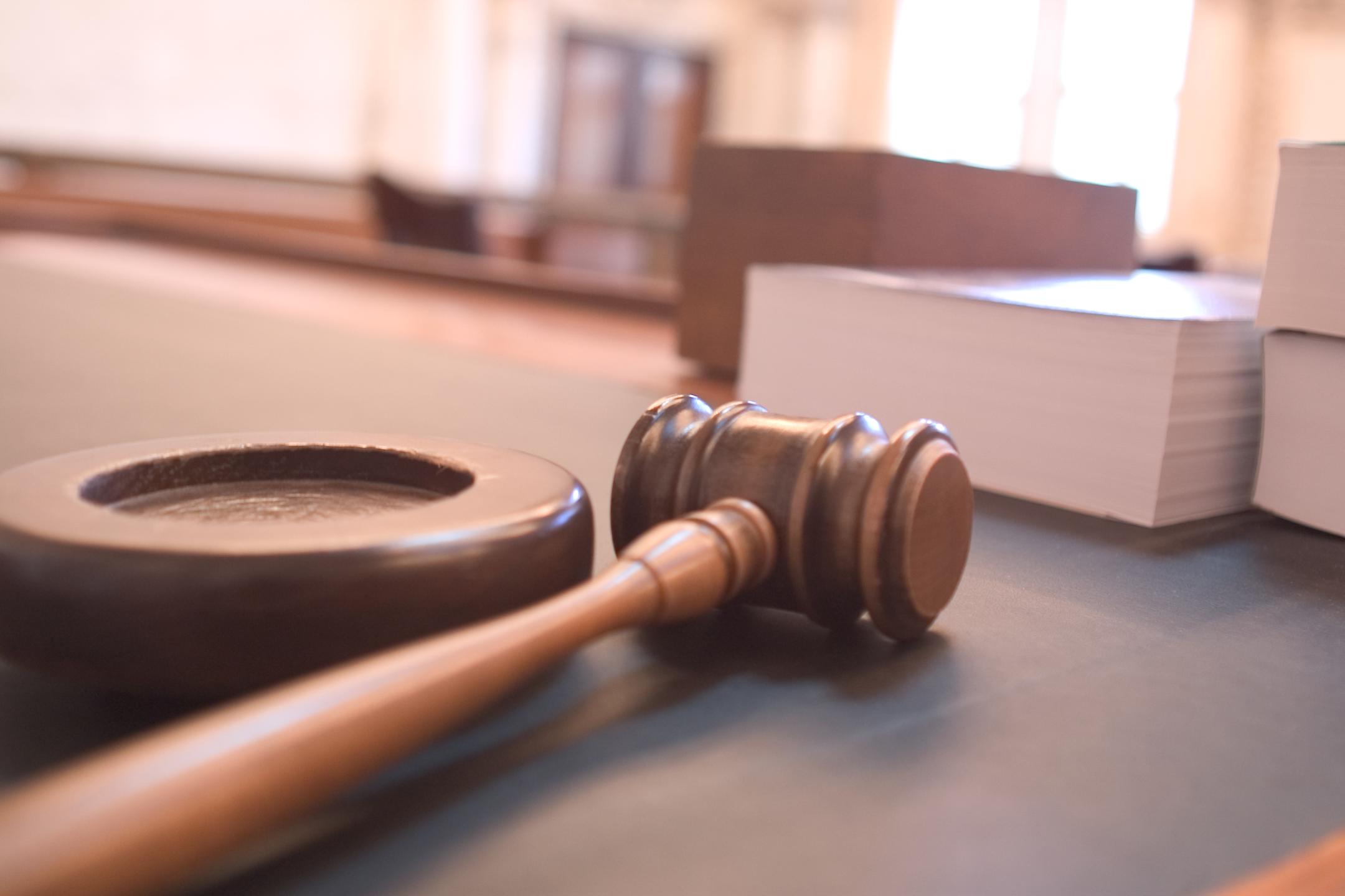A courtroom gavel