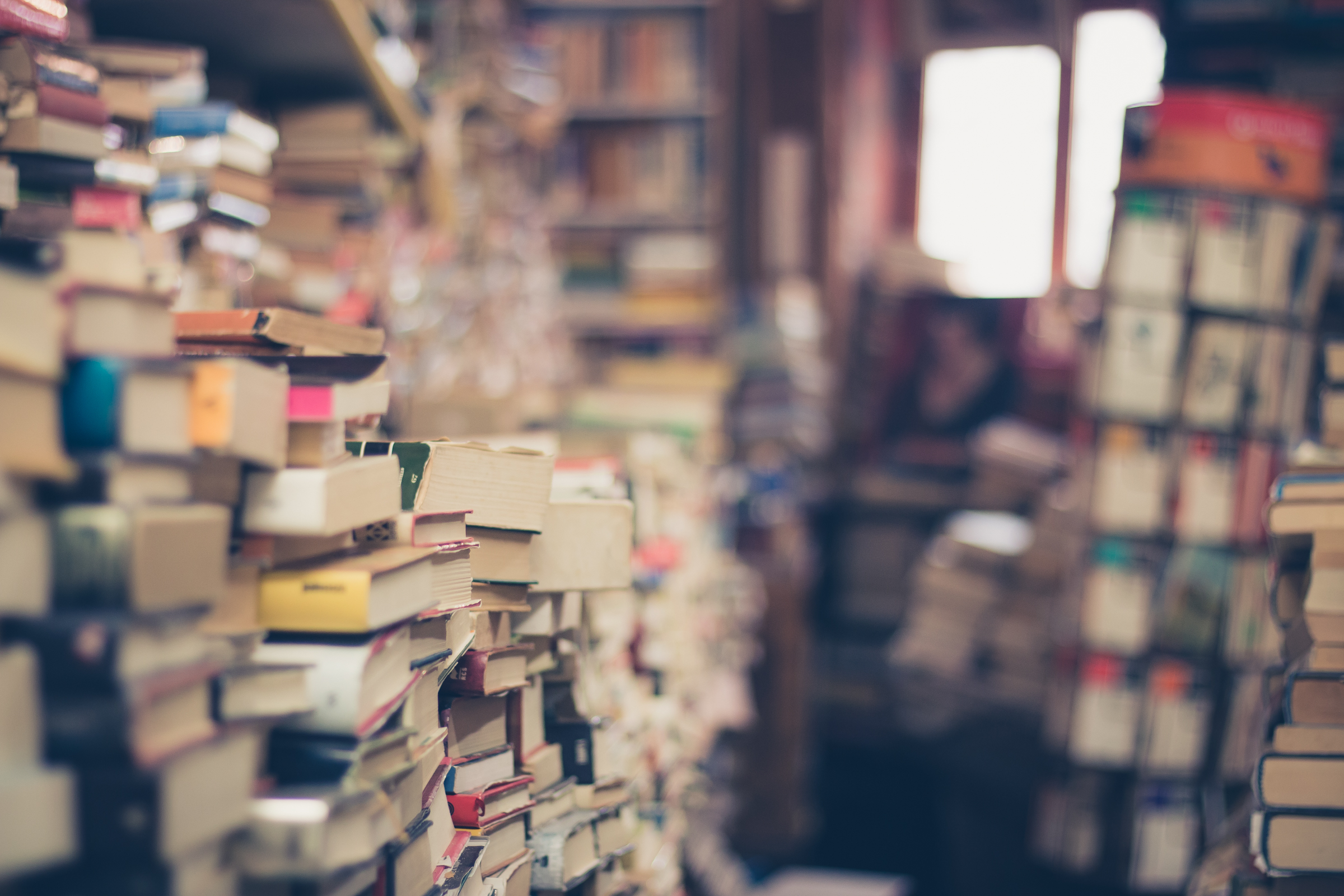A stack of old books