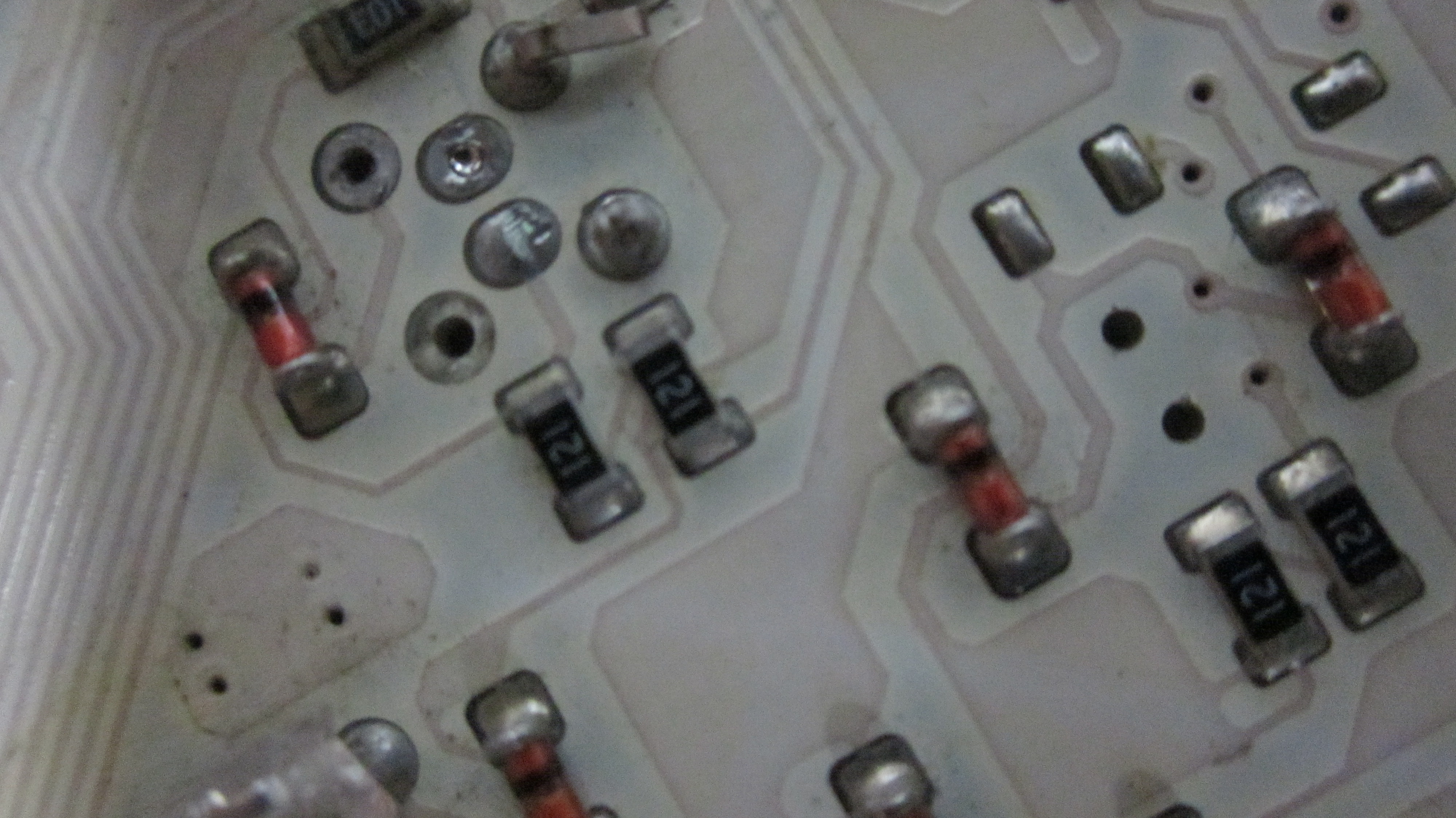 A white printed circuit board